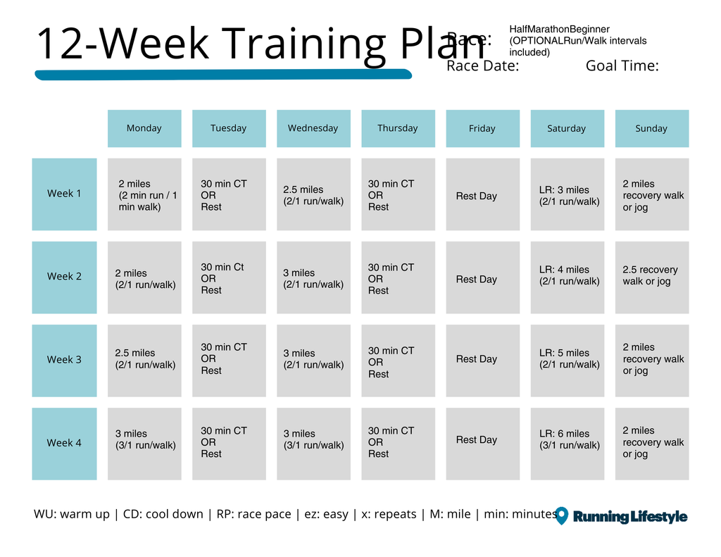 12 week Half Marathon